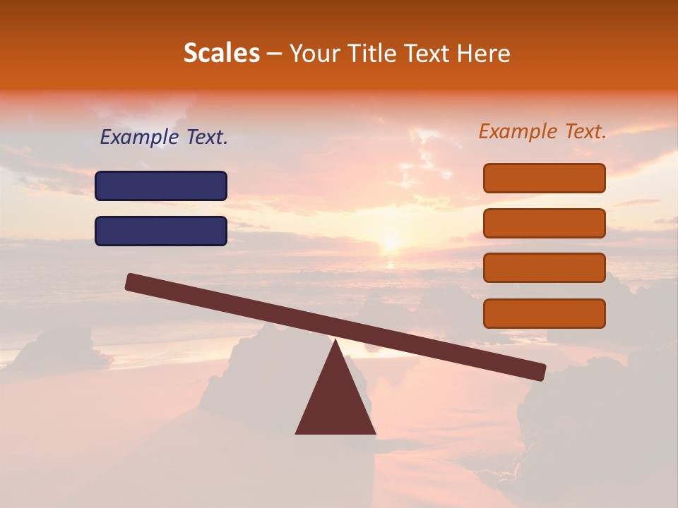 A Beautiful Sunset Over The Ocean With Rocks In The Foreground PowerPoint Template