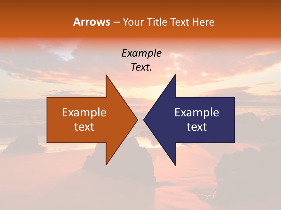 A Beautiful Sunset Over The Ocean With Rocks In The Foreground PowerPoint Template