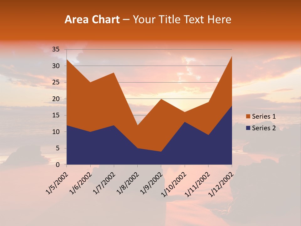 A Beautiful Sunset Over The Ocean With Rocks In The Foreground PowerPoint Template
