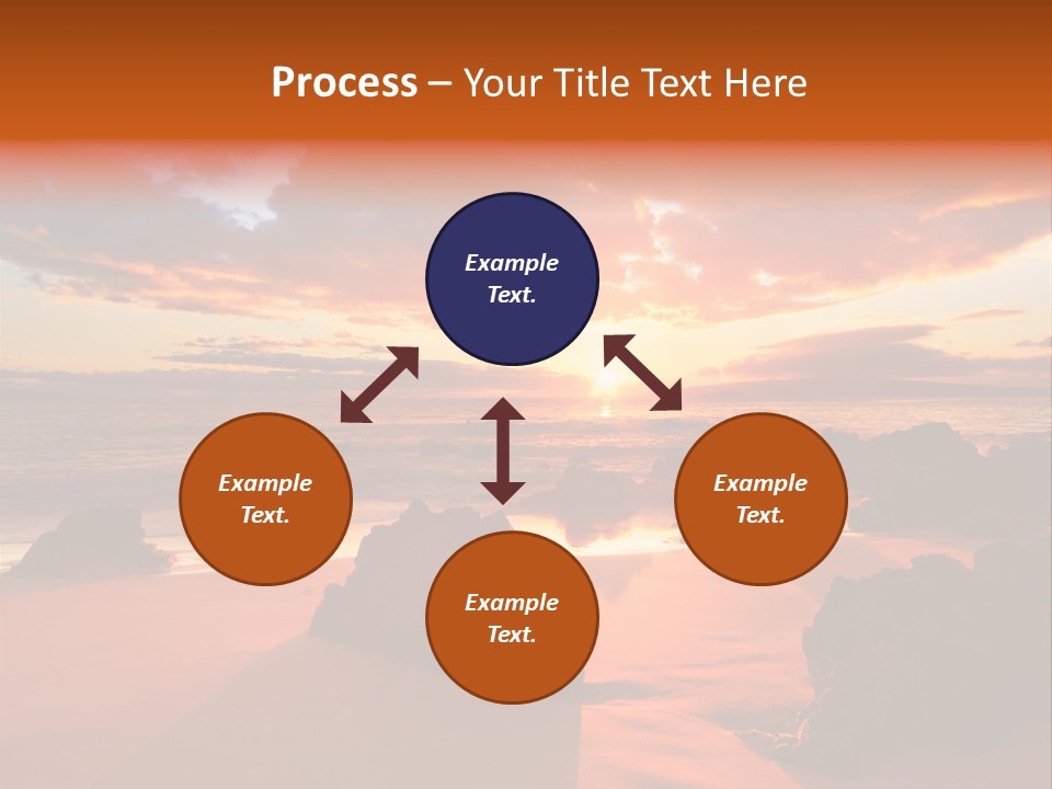 A Beautiful Sunset Over The Ocean With Rocks In The Foreground PowerPoint Template