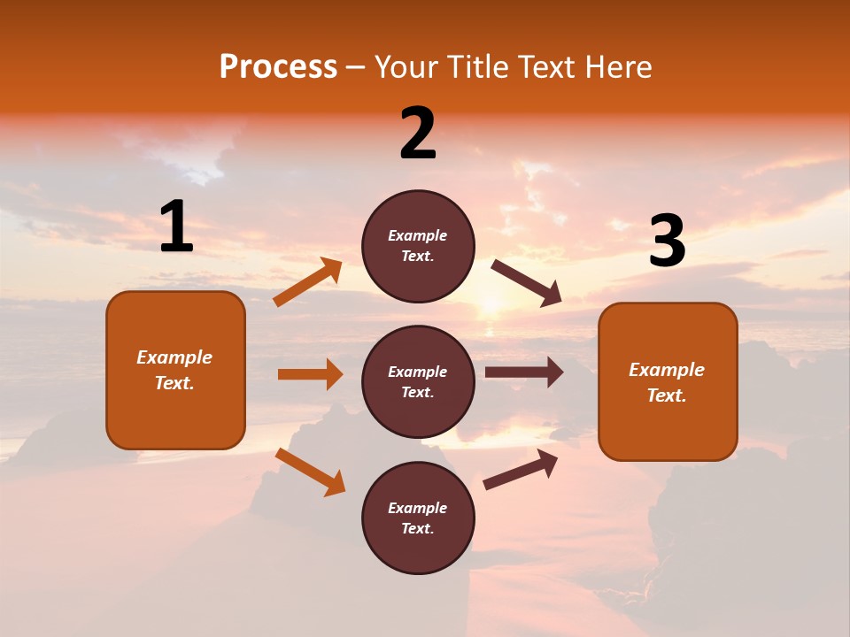 A Beautiful Sunset Over The Ocean With Rocks In The Foreground PowerPoint Template