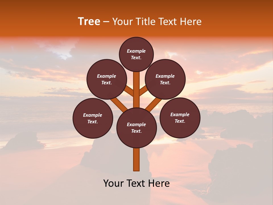 A Beautiful Sunset Over The Ocean With Rocks In The Foreground PowerPoint Template