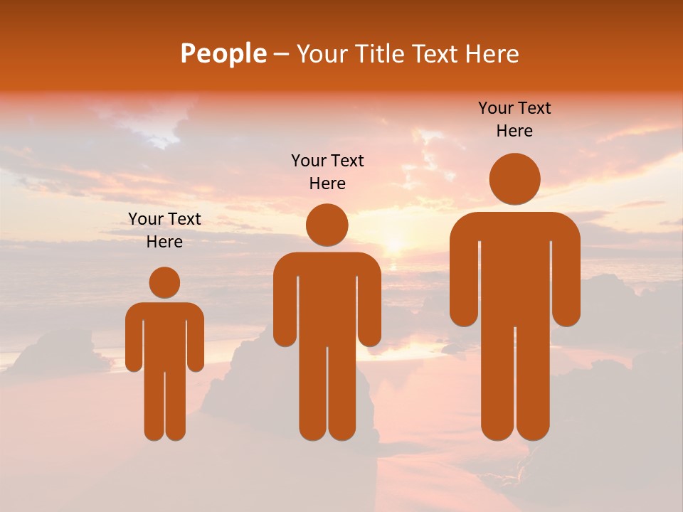 A Beautiful Sunset Over The Ocean With Rocks In The Foreground PowerPoint Template