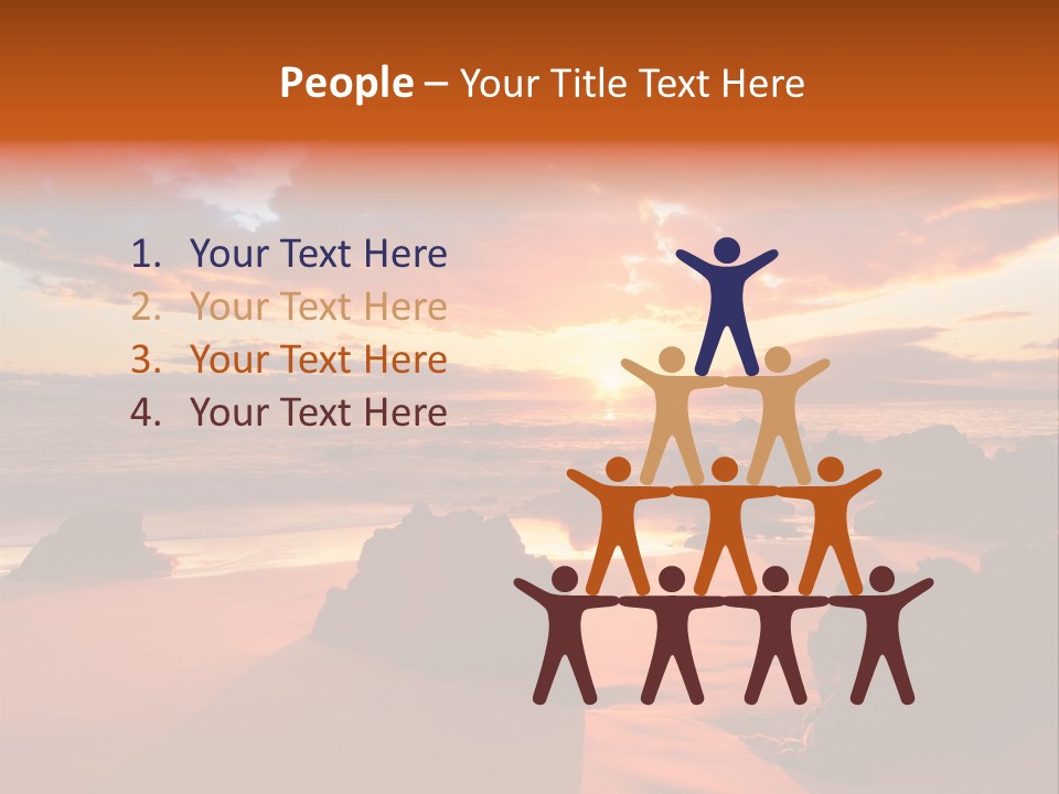 A Beautiful Sunset Over The Ocean With Rocks In The Foreground PowerPoint Template