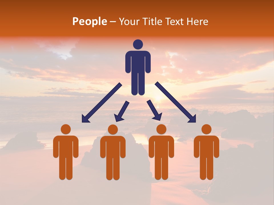 A Beautiful Sunset Over The Ocean With Rocks In The Foreground PowerPoint Template