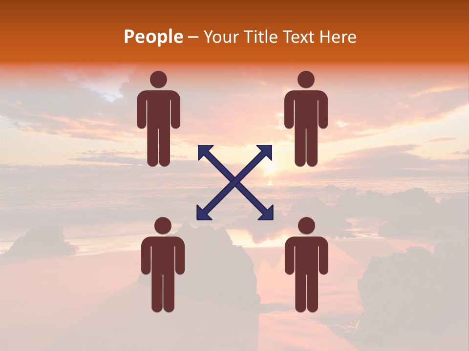 A Beautiful Sunset Over The Ocean With Rocks In The Foreground PowerPoint Template