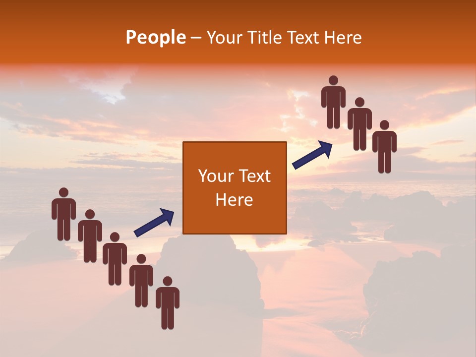 A Beautiful Sunset Over The Ocean With Rocks In The Foreground PowerPoint Template