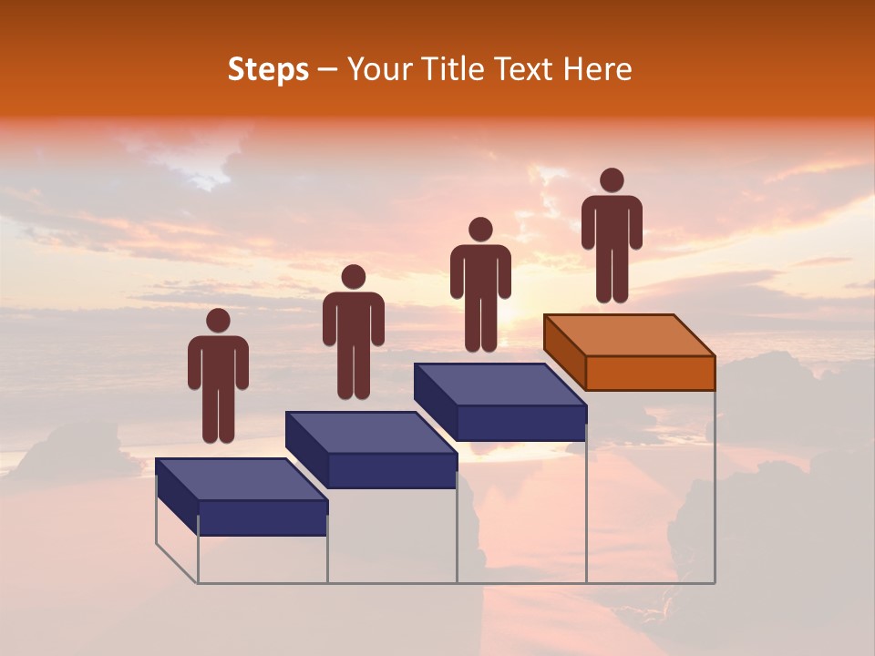 A Beautiful Sunset Over The Ocean With Rocks In The Foreground PowerPoint Template