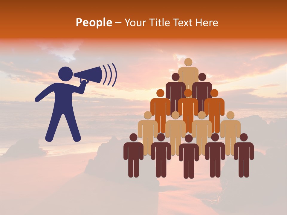 A Beautiful Sunset Over The Ocean With Rocks In The Foreground PowerPoint Template