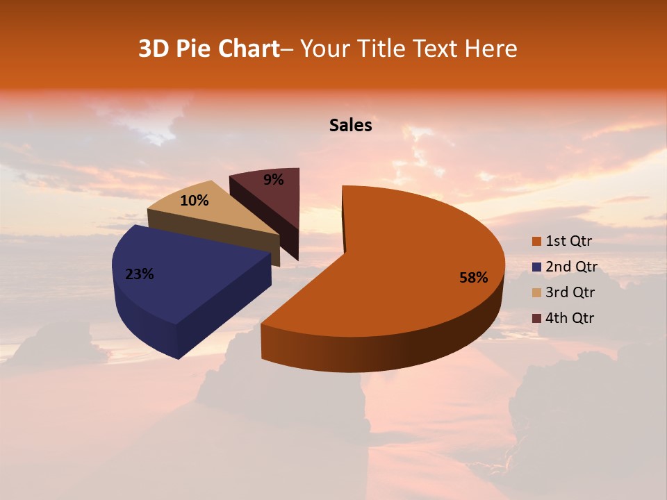 A Beautiful Sunset Over The Ocean With Rocks In The Foreground PowerPoint Template