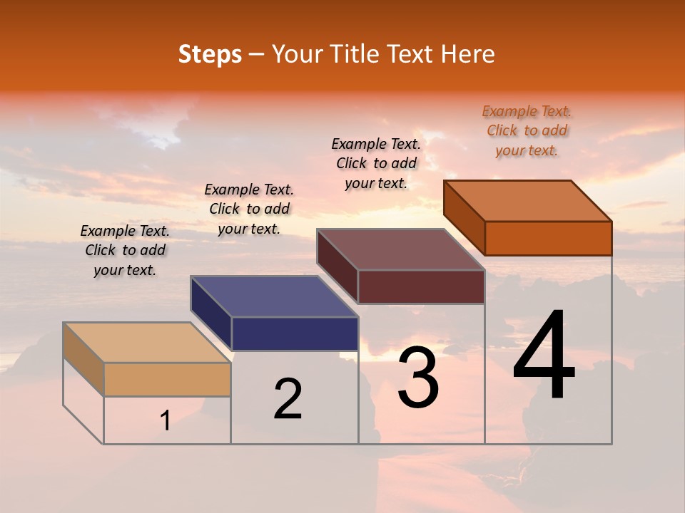 A Beautiful Sunset Over The Ocean With Rocks In The Foreground PowerPoint Template