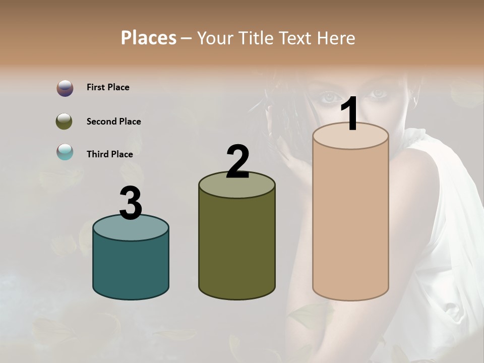 A Beautiful Woman With A Flower In Her Hair PowerPoint Template