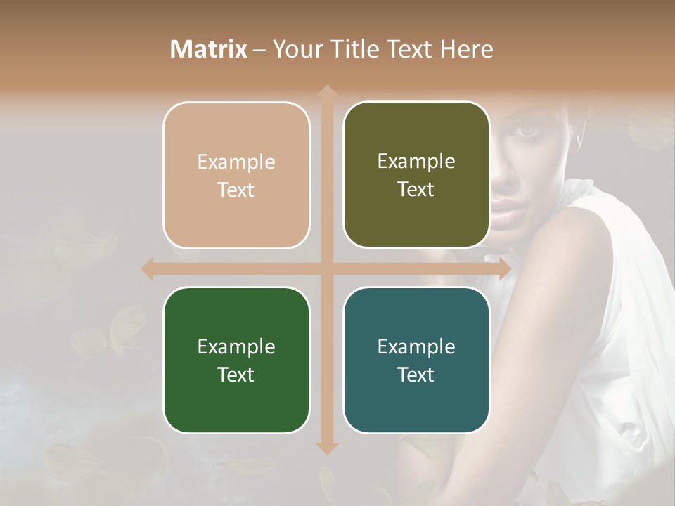 A Beautiful Woman With A Flower In Her Hair PowerPoint Template