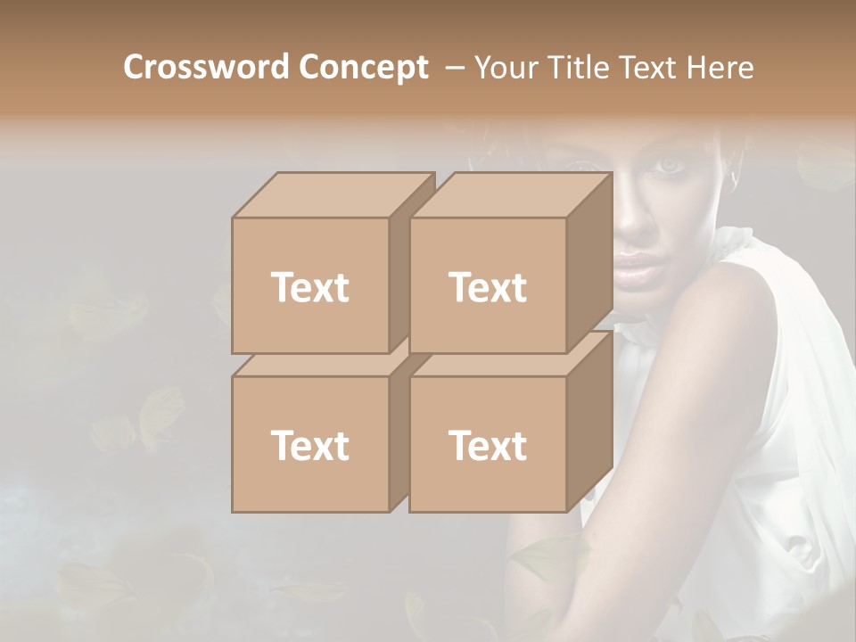 A Beautiful Woman With A Flower In Her Hair PowerPoint Template