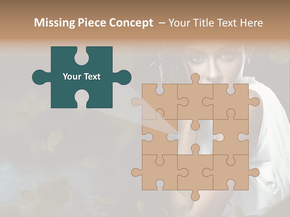 A Beautiful Woman With A Flower In Her Hair PowerPoint Template