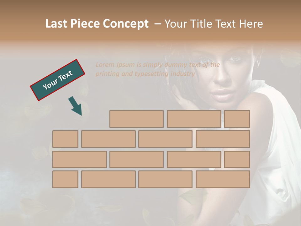 A Beautiful Woman With A Flower In Her Hair PowerPoint Template