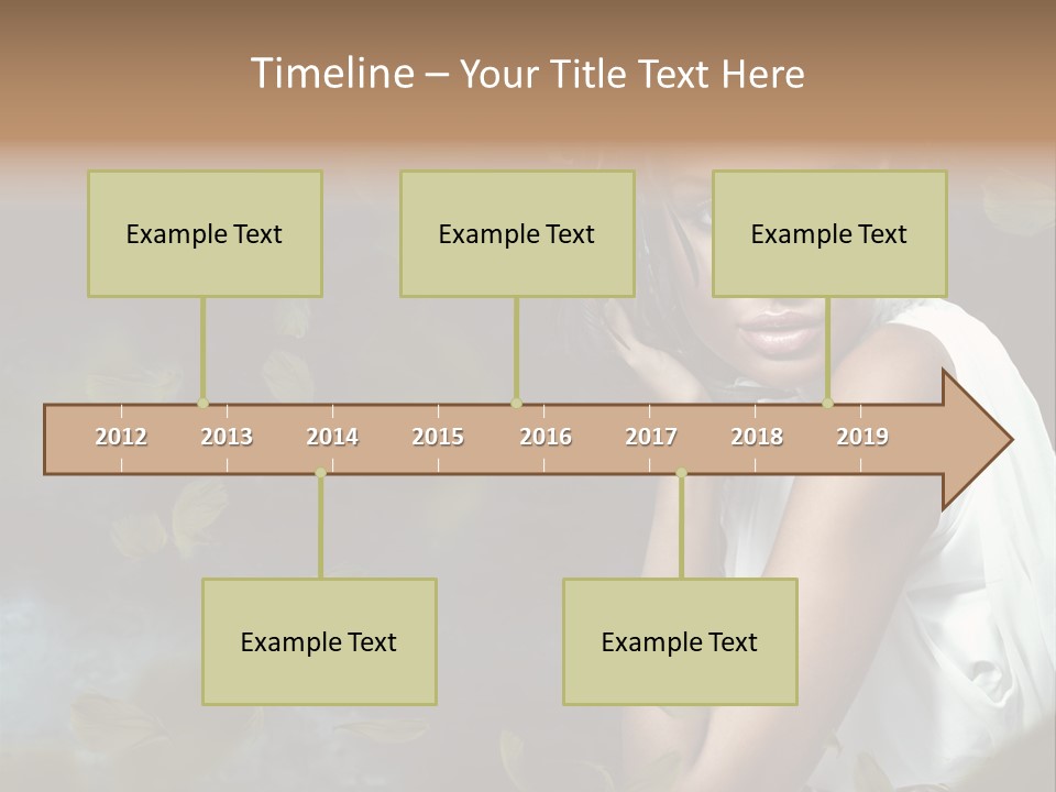 A Beautiful Woman With A Flower In Her Hair PowerPoint Template