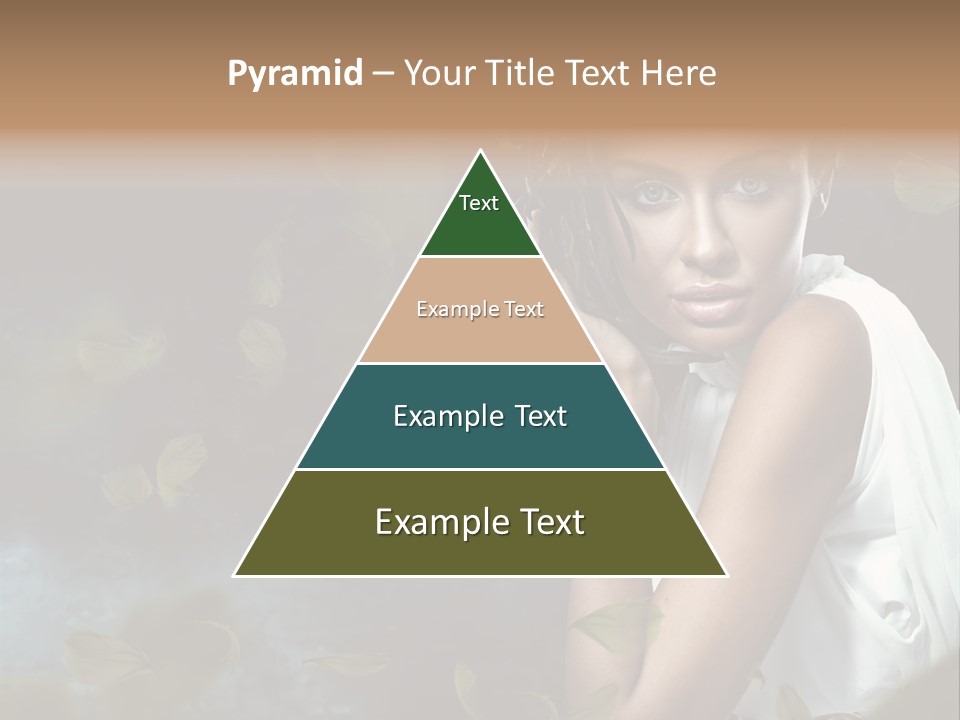 A Beautiful Woman With A Flower In Her Hair PowerPoint Template