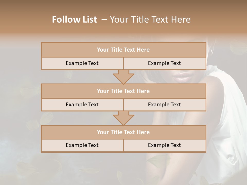 A Beautiful Woman With A Flower In Her Hair PowerPoint Template