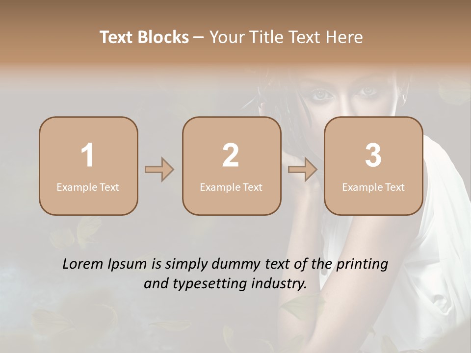 A Beautiful Woman With A Flower In Her Hair PowerPoint Template