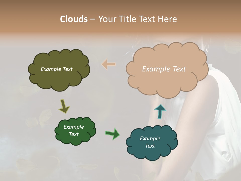 A Beautiful Woman With A Flower In Her Hair PowerPoint Template