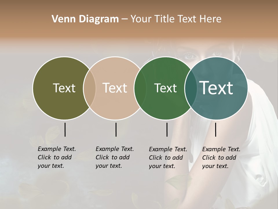 A Beautiful Woman With A Flower In Her Hair PowerPoint Template