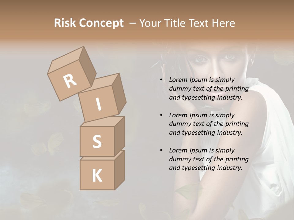 A Beautiful Woman With A Flower In Her Hair PowerPoint Template