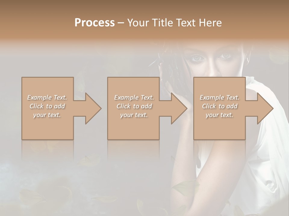 A Beautiful Woman With A Flower In Her Hair PowerPoint Template