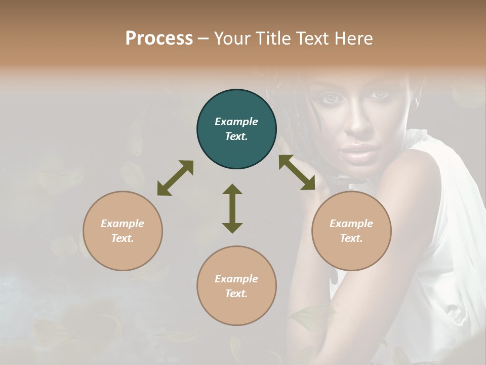 A Beautiful Woman With A Flower In Her Hair PowerPoint Template