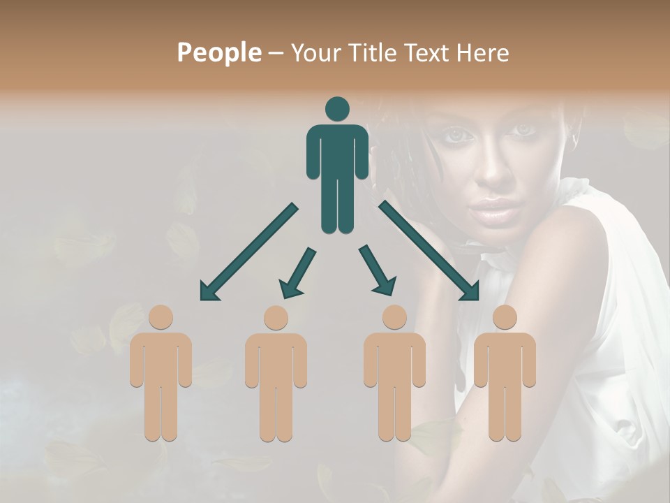 A Beautiful Woman With A Flower In Her Hair PowerPoint Template