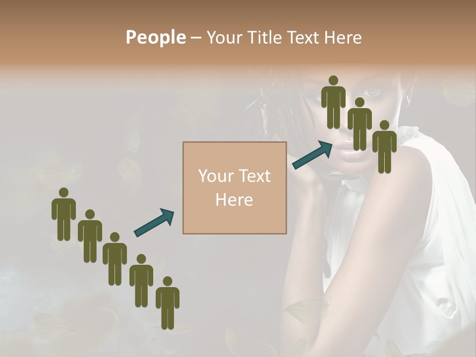 A Beautiful Woman With A Flower In Her Hair PowerPoint Template