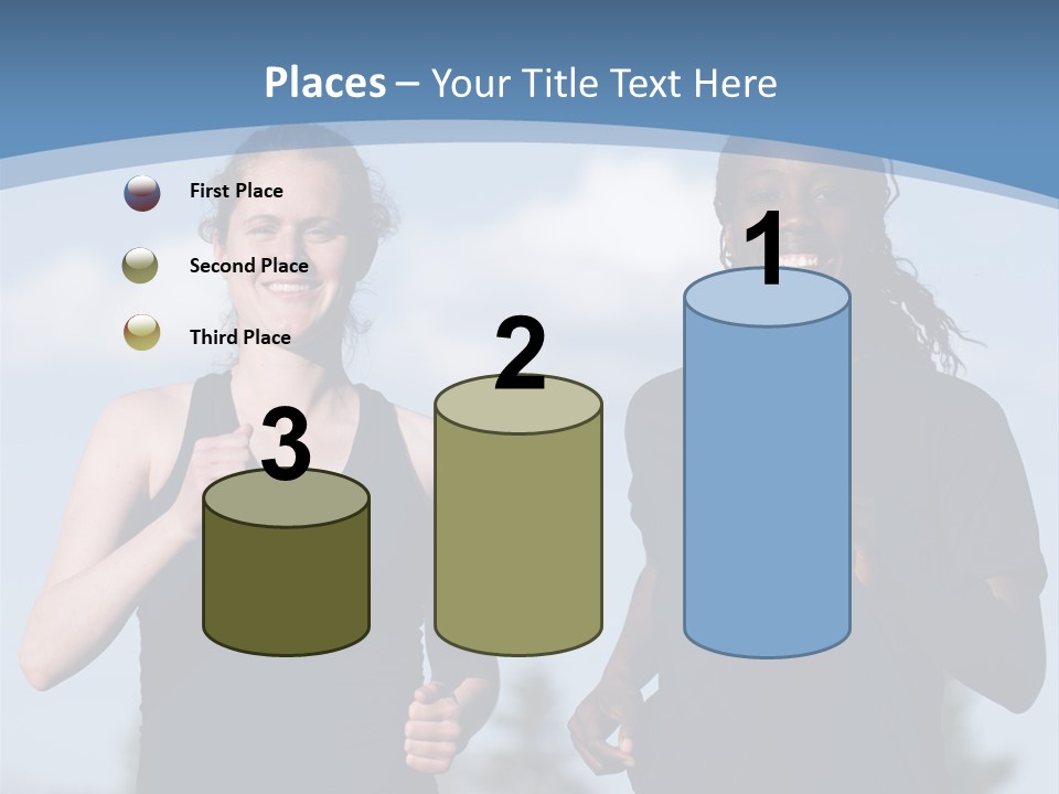 Two Women Running In A Field Powerpoint Presentation PowerPoint Template