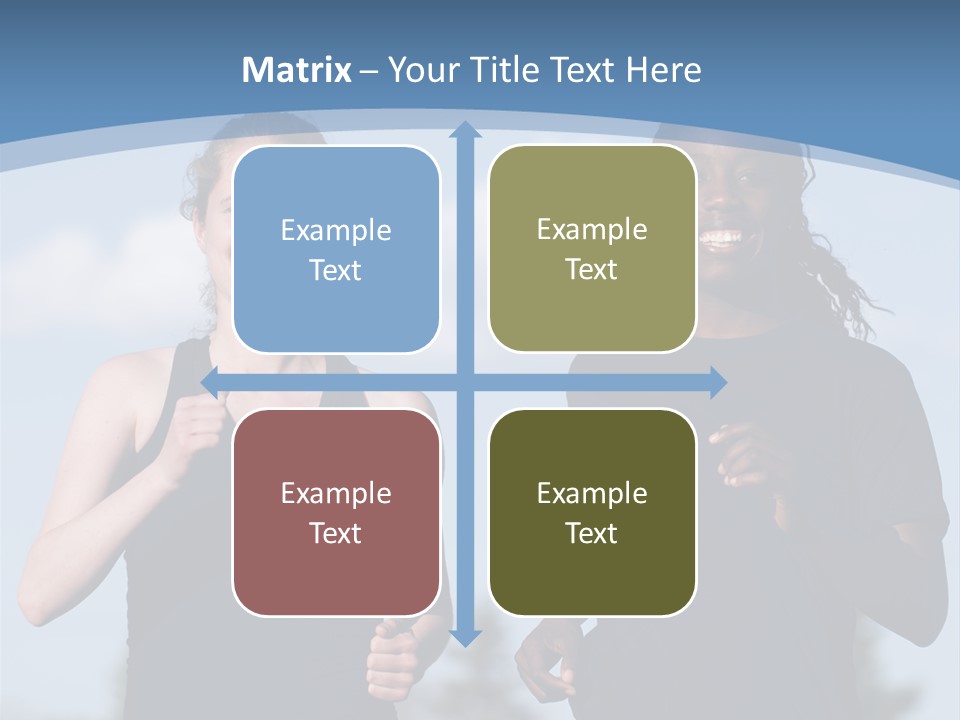 Two Women Running In A Field Powerpoint Presentation PowerPoint Template