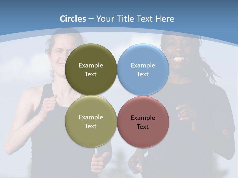 Two Women Running In A Field Powerpoint Presentation PowerPoint Template