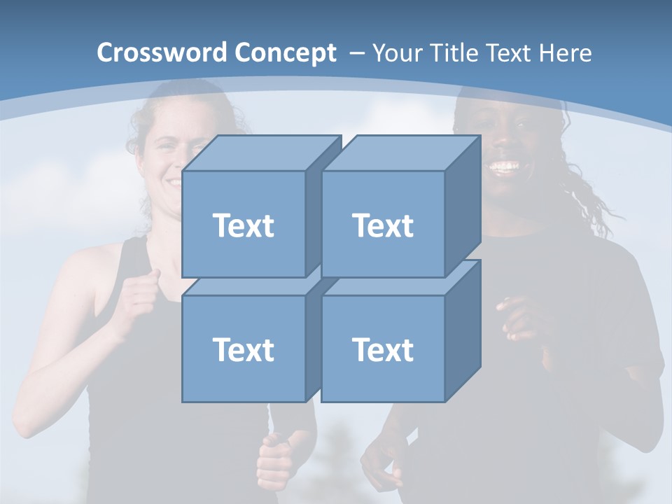 Two Women Running In A Field Powerpoint Presentation PowerPoint Template