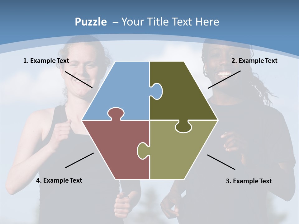 Two Women Running In A Field Powerpoint Presentation PowerPoint Template