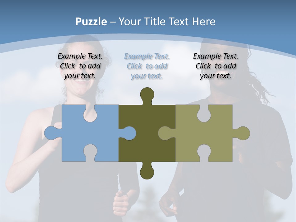 Two Women Running In A Field Powerpoint Presentation PowerPoint Template