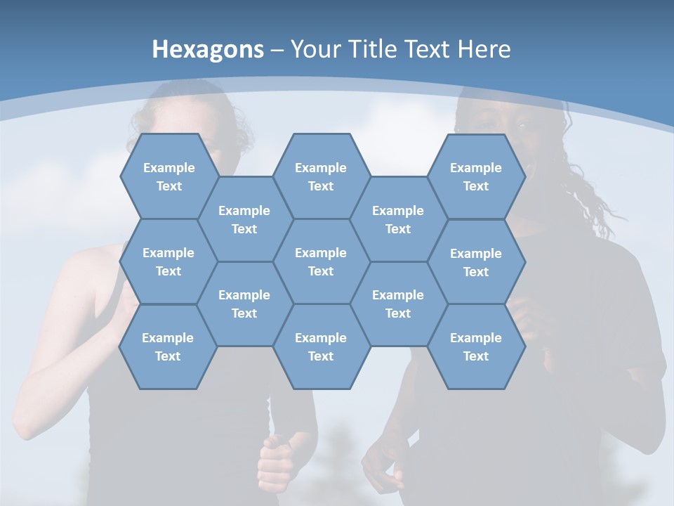 Two Women Running In A Field Powerpoint Presentation PowerPoint Template