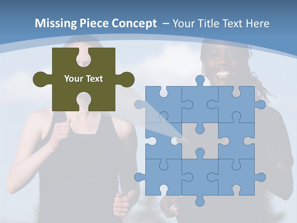 Two Women Running In A Field Powerpoint Presentation PowerPoint Template