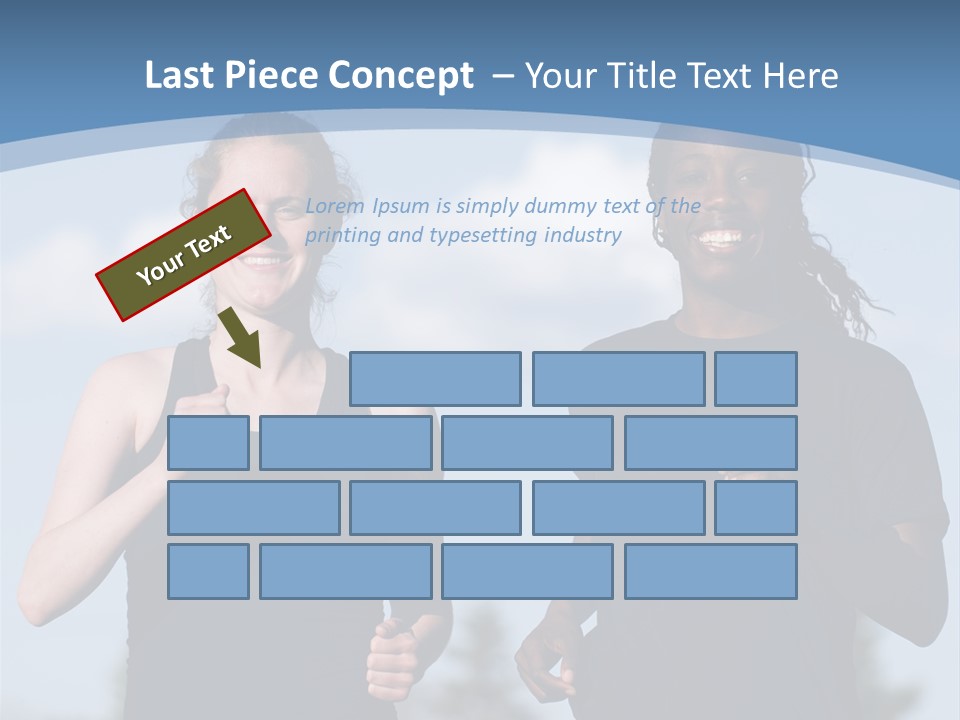 Two Women Running In A Field Powerpoint Presentation PowerPoint Template