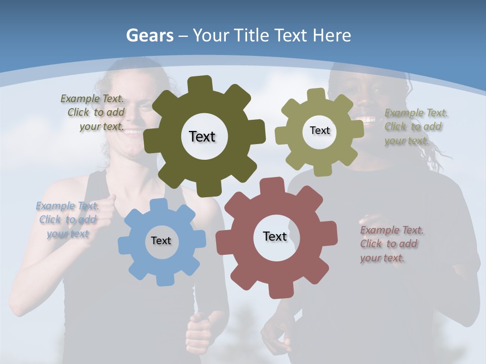 Two Women Running In A Field Powerpoint Presentation PowerPoint Template