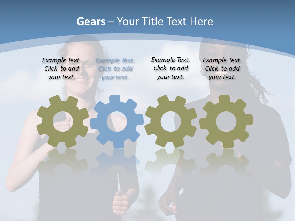 Two Women Running In A Field Powerpoint Presentation PowerPoint Template