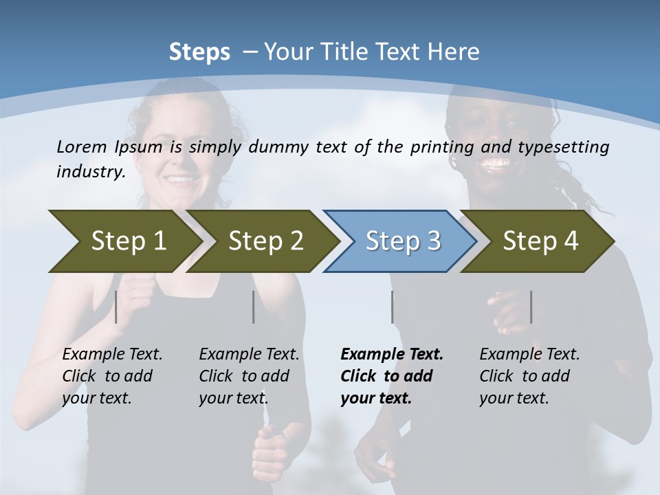Two Women Running In A Field Powerpoint Presentation PowerPoint Template
