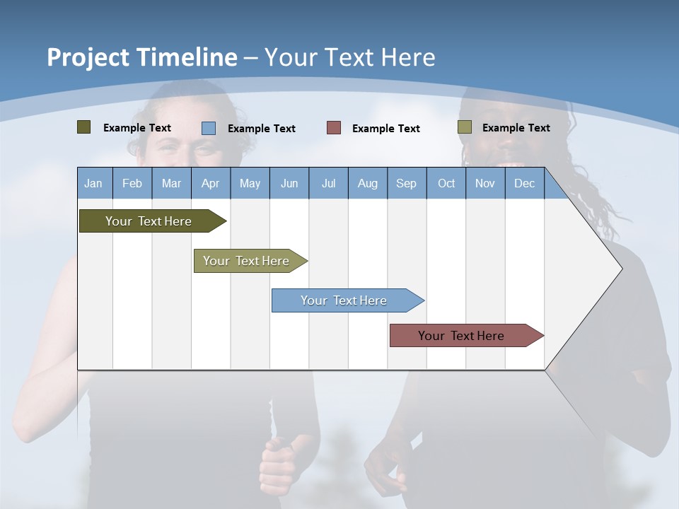 Two Women Running In A Field Powerpoint Presentation PowerPoint Template