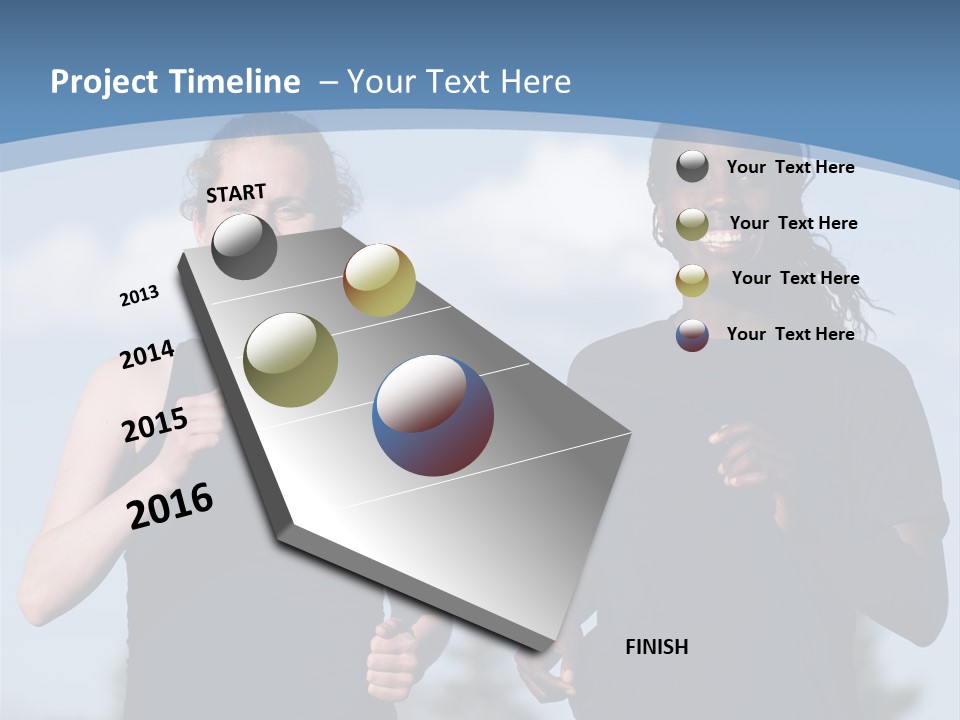 Two Women Running In A Field Powerpoint Presentation PowerPoint Template
