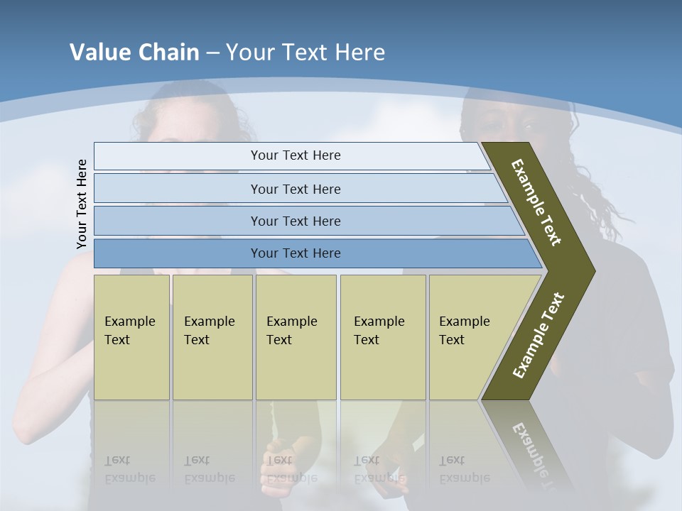 Two Women Running In A Field Powerpoint Presentation PowerPoint Template