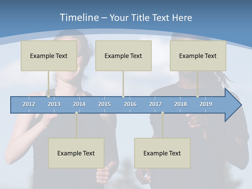 Two Women Running In A Field Powerpoint Presentation PowerPoint Template