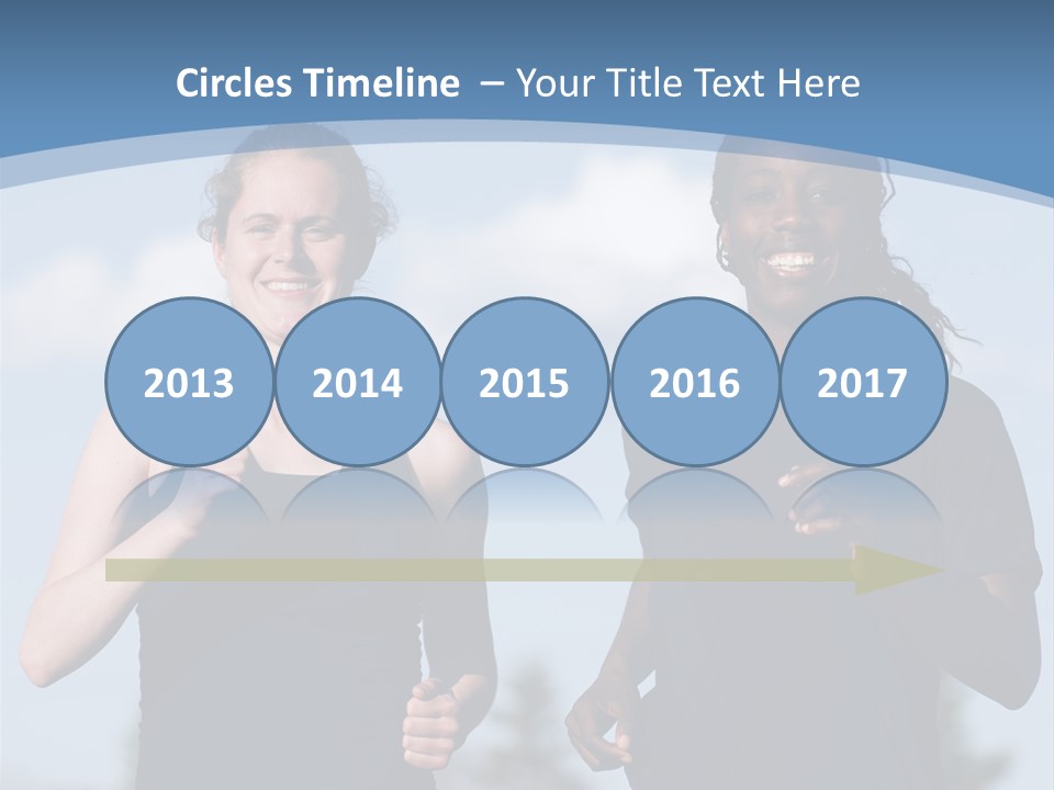 Two Women Running In A Field Powerpoint Presentation PowerPoint Template