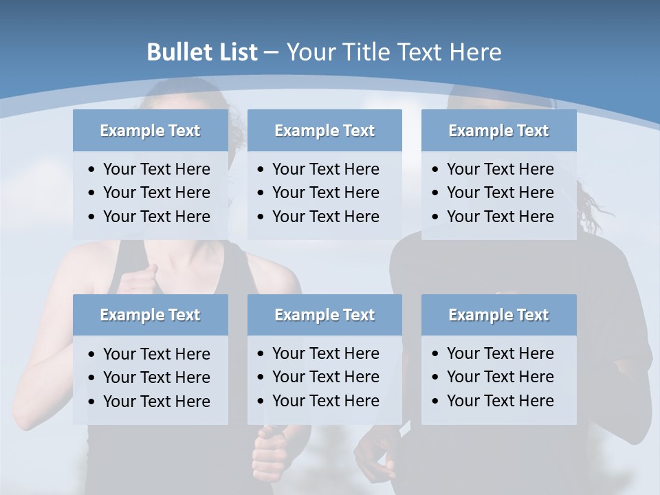 Two Women Running In A Field Powerpoint Presentation PowerPoint Template