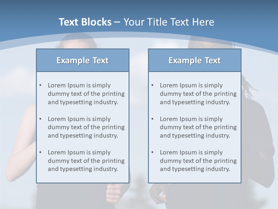 Two Women Running In A Field Powerpoint Presentation PowerPoint Template